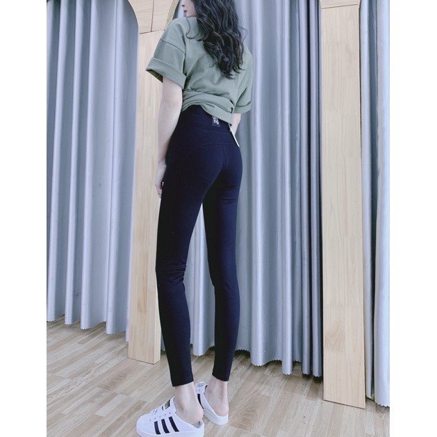 Quần legging nữ cạp cao dài nâng mông gen bụng mẫu mới Quần legging đen nữ dài co giãn gen bụng vải Umi cao cấp ôm | BigBuy360 - bigbuy360.vn