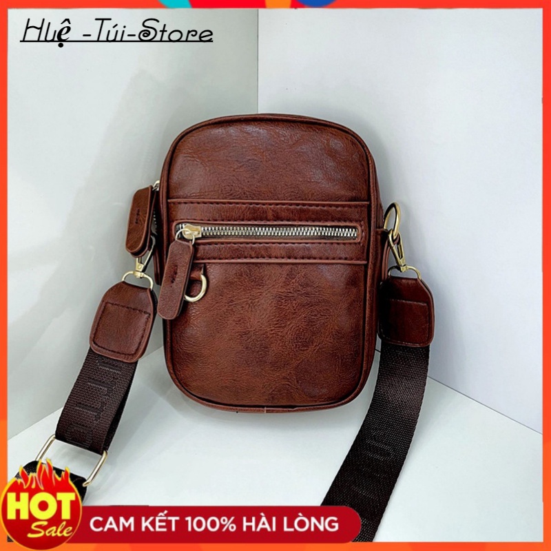 Túi Xách Túi Xách Nam Đeo Chéo Da Trơn Size Nhỏ Phong Cách Thời Trang Hàn Quốc h11