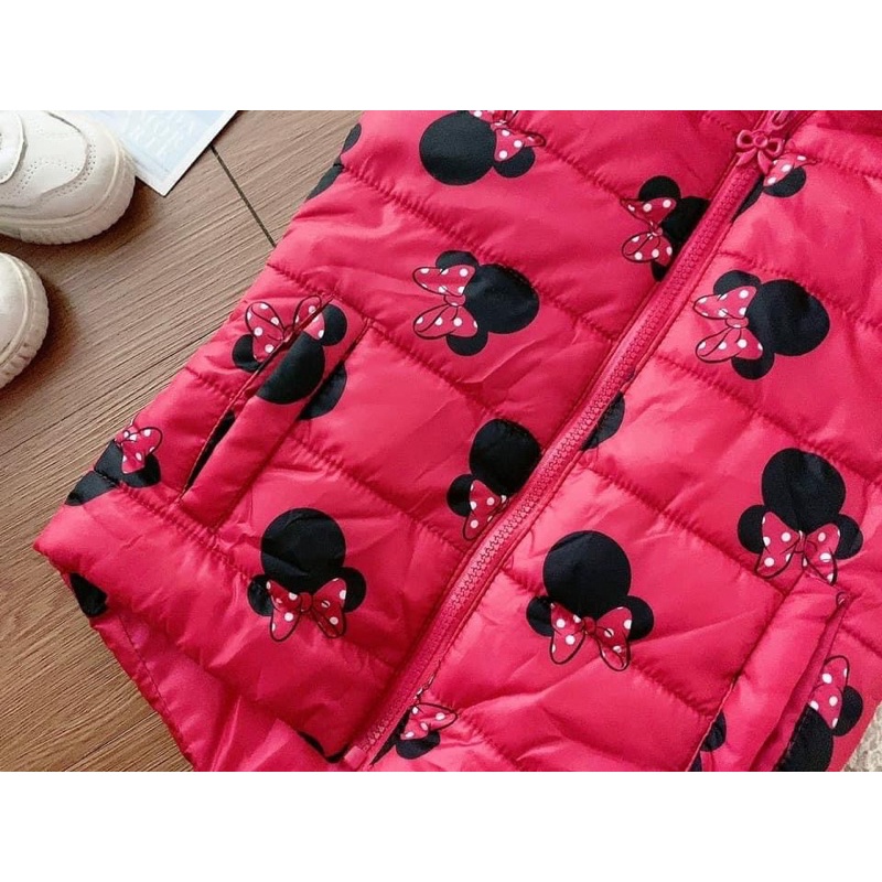 Gile phao Mickey hồng đậm