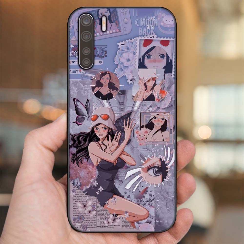 Ốp lưng Oppo A91, Reno 3 viền đen in hình Nico Robin One Piece Đảo Hải Tặc