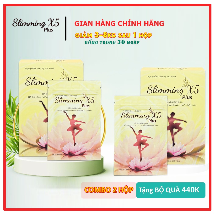 Combo 2 bộ Siêu Giảm Cân Dilocy Slimming x5 plus - giảm cân nhanh, giảm cân cấp tốc trong 1 tháng
