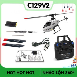 C129v2 máy bay trực thăng điều khiển từ xa nhào lộn 360 độ 4ch tự giữ độ cao 15 phút