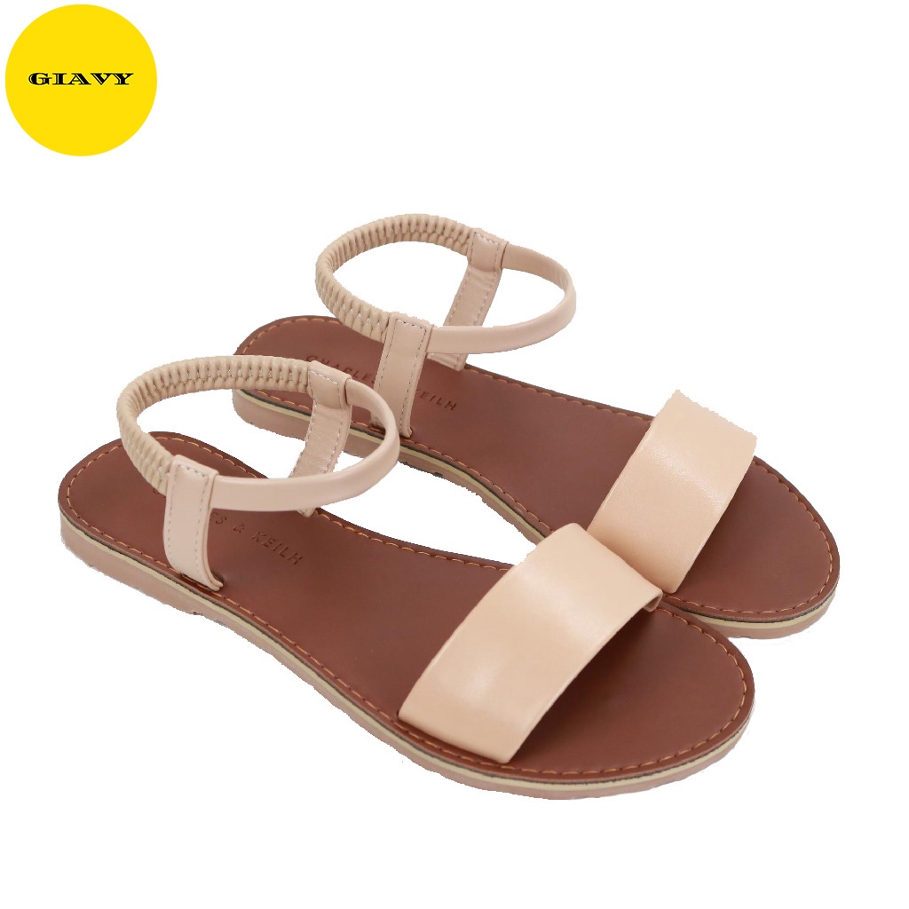 Giày sandal nữ quai ngang, kiểu trơn, thun hậu SU314 - GIAVY