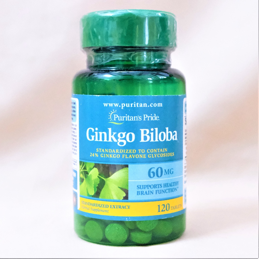 Viên Uống Bổ Não PURITAN'S PRIDE Ginkgo Biloba 60mg 120 viên - chính hãng Mỹ
