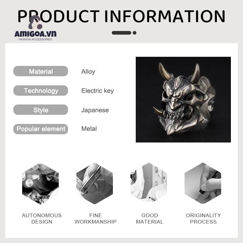 ✨✨ Nhẫn Hở Mạ Điện Hai Màu Hình Đầu Lâu Có Thể Điều Chỉnh