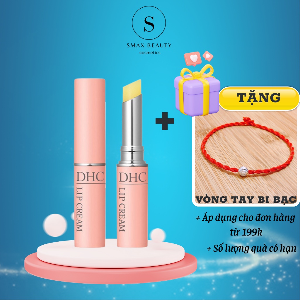 Son dưỡng môi DHC Lip Cream Nhật Bản Không màu, giúp môi mềm, căng, tái tạo da mới, trọng lượng 1,5g