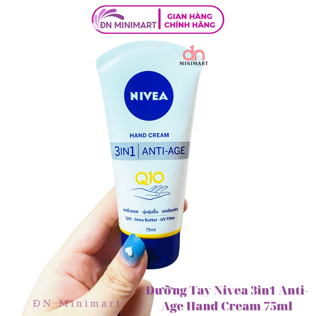 Kem Dưỡng Tay Nivea 3in1 Anti-age Q10 Hand Cream Thái Lan