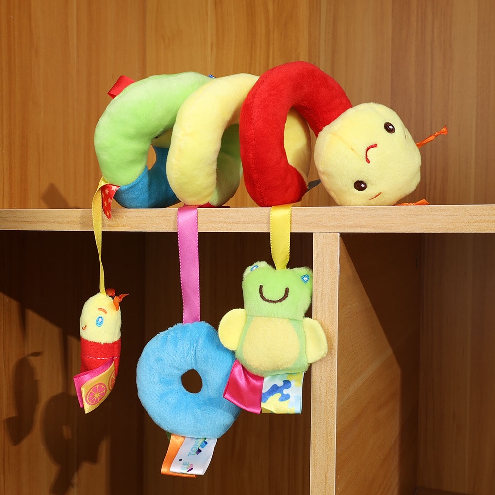 1 Đồ Chơi Treo Xe Đẩy Hình Bánh Donut / Sâu Bướm Nhồi Bông Nhiều Màu Mềm Mại Làm Quà Tặng Sinh Nhật Cho Bé