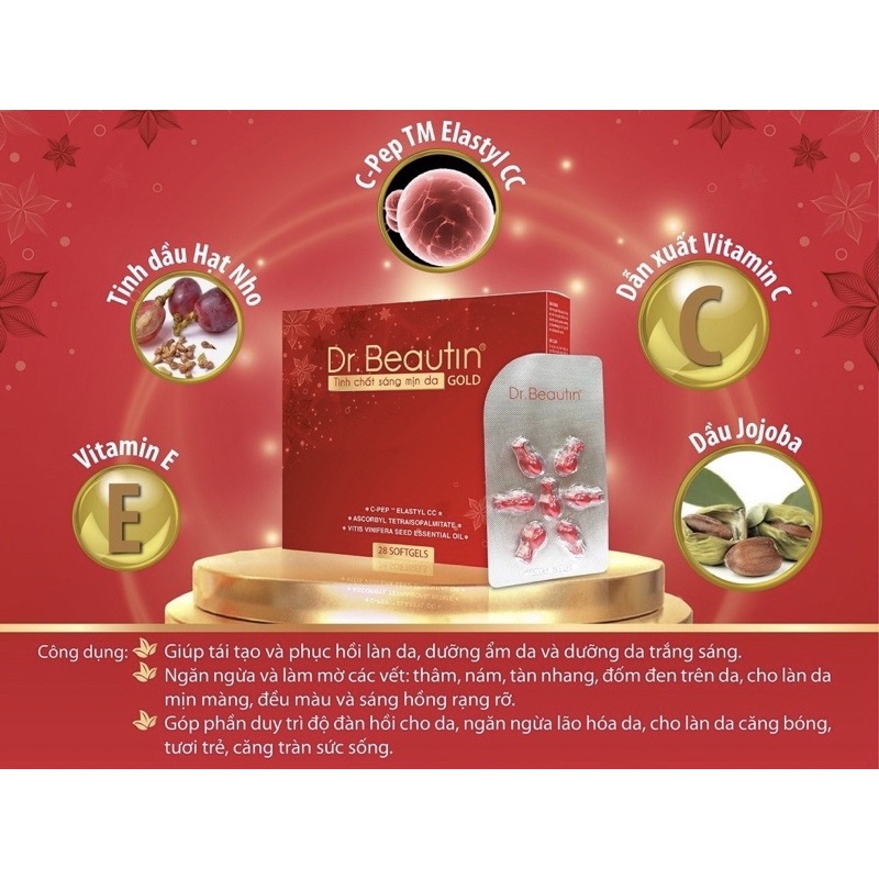 Viên serum dưỡng da DR.BEAUTIN TINH CHẤT SÁNG MỊN DA GOLD - CÔNG TY CP TITAFA