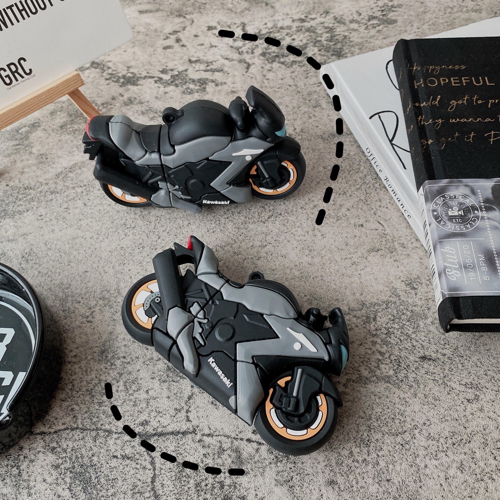 Vỏ Bảo Vệ Hộp Sạc Tai Nghe AirPods Pro2 2023 / AirPods3 / AirPodsPro / AirPods2gen Họa Tiết Xe Mô Tô Thời Trang Ốp