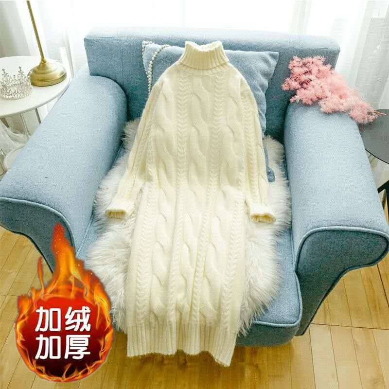 Đầm Len Cổ Lọ Dáng Rộng Thiết Kế Mới Thời Trang Dành Cho Mùa Thu Đông