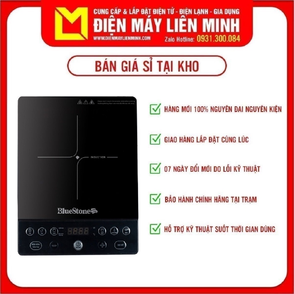 Bếp từ đơn Bluestone ICB-6610 Mặt kính bằng kính chịu lực chịu nhiệt tốt, chống trầy xước có chế độ hẹn giờ khóa trẻ em