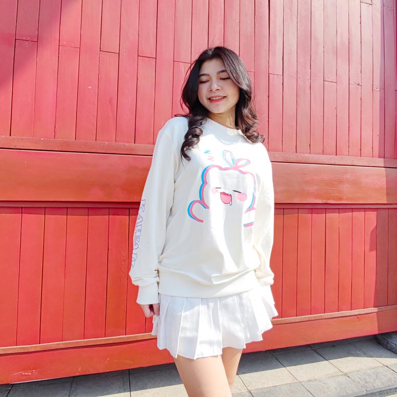 Áo Simmy nỉ sweater dài tay, áo hero team thu đông, áo nỉ hero team dài tay in hình gấu tuyết kawaii