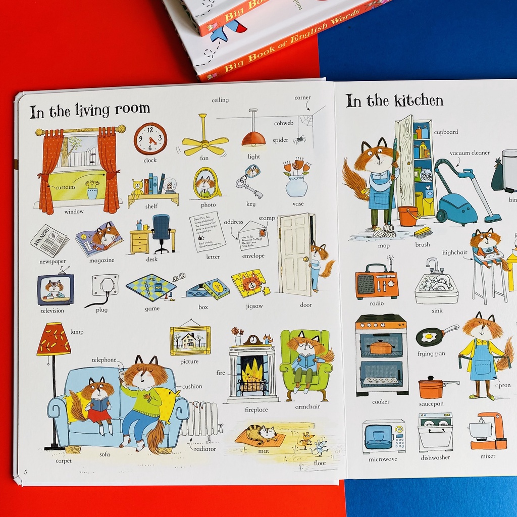 Sách khổng lồ học từ vựng tiếng anh Big Book of English Words Usborne cho bé