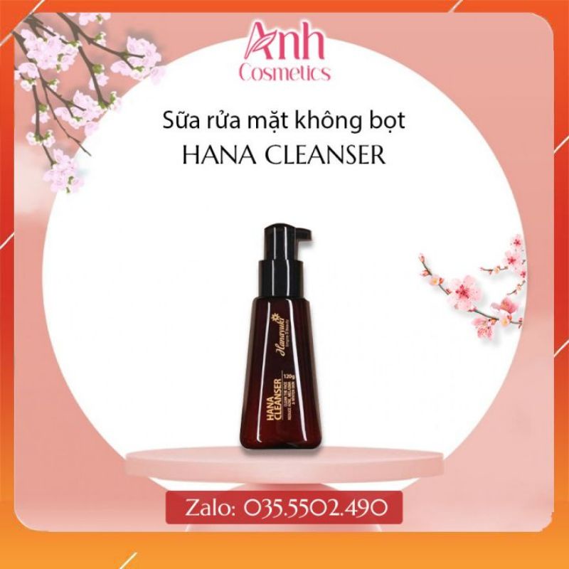 Hana Cleanser Loại Chai 120gr - Sữa Rửa Mặt Y Học Không Tạo Bọt Hanayuki