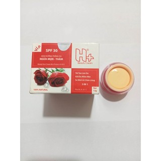 Combo xoá mụn, thâm giúp trắng da H+ (Kem Mụn 12g + Chấm Mụn 10ml)