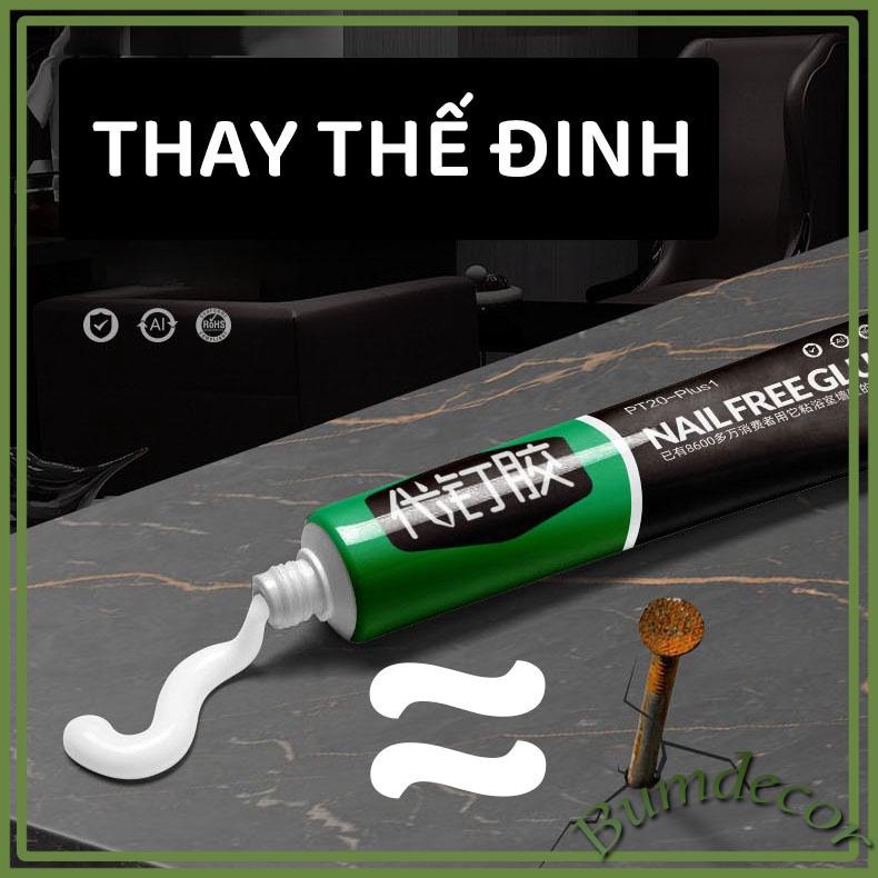 Keo Siêu Dính Công Nghệ Nhật Bản No More Nail Tuýp 60g,Keo Siêu Dán Tường Dán Giày Gỗ Thuỷ Tinh Đa Năng Chống Thấm Nước