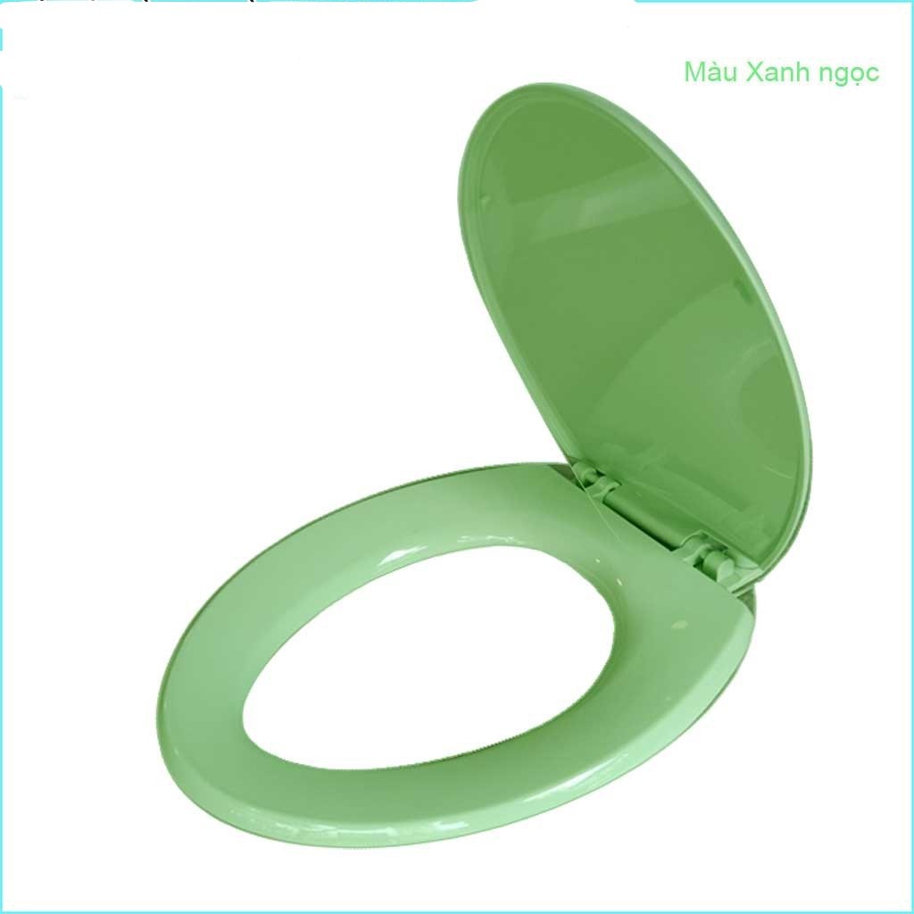 Nắp bồn cầu nhựa màu xanh ngọc loại dày, bền thông dụng