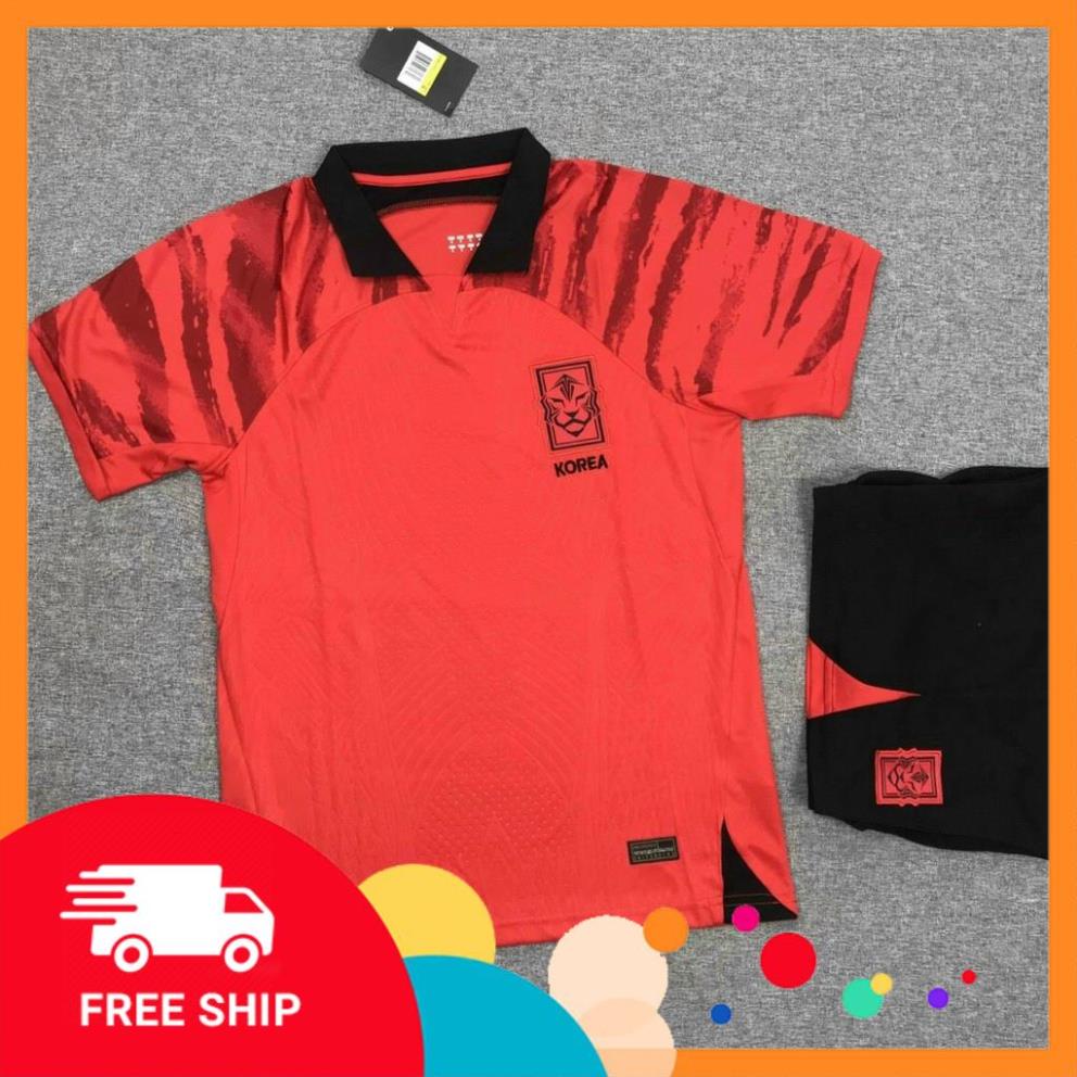 FREESHIP - Áo Bóng Đá Đội Tuyển Hàn Quốc WC 2022 - Chuẩn Mẫu Thi Đấu - Vải Polyester Gai Thái Cao Cấp