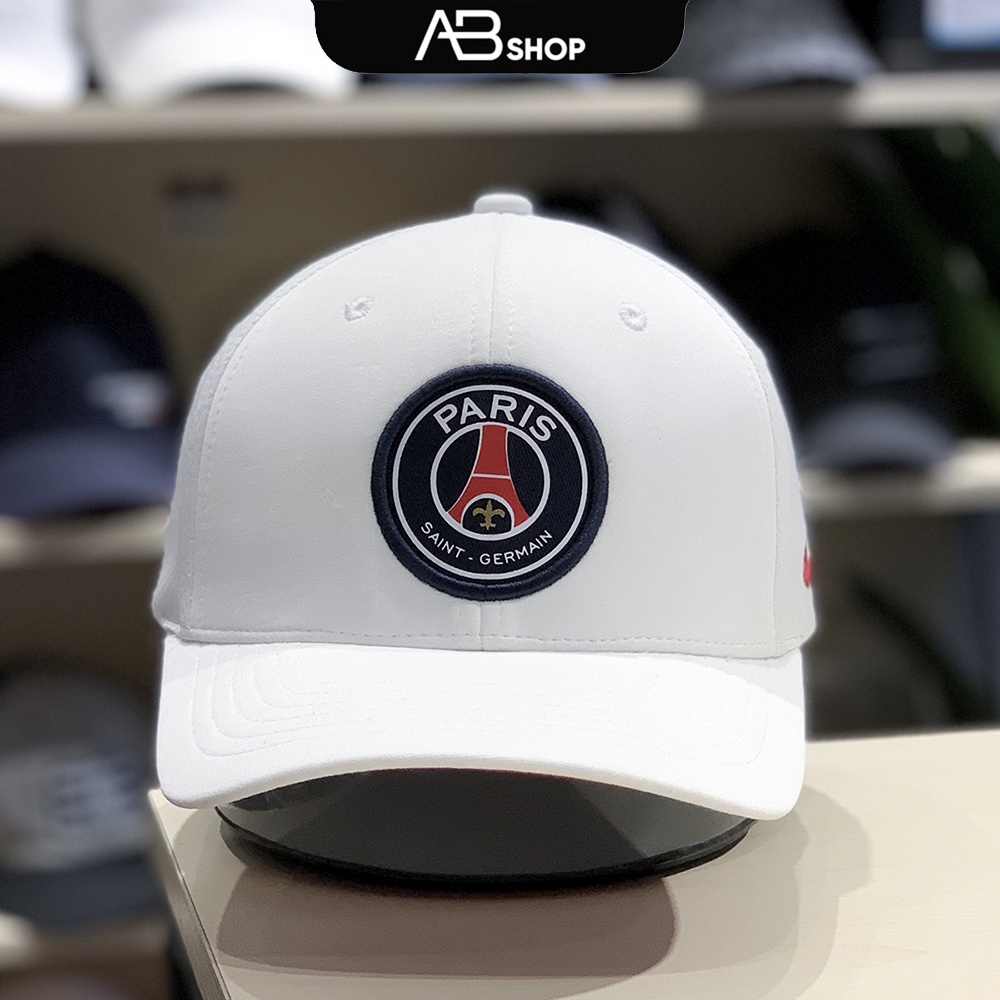 Mũ Nón Lưỡi Trai PSG Paris Trắng Và Xanh Bít Đuôi