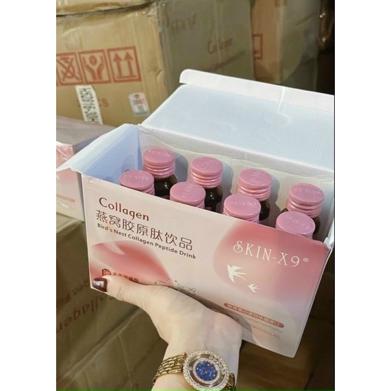 Nước Uống Collagen Yến Trắng Da Rose Beauty - RoseBeauty Yến Tươi Đẹp Da Nest Beverage 1 Hộp 8 Chai