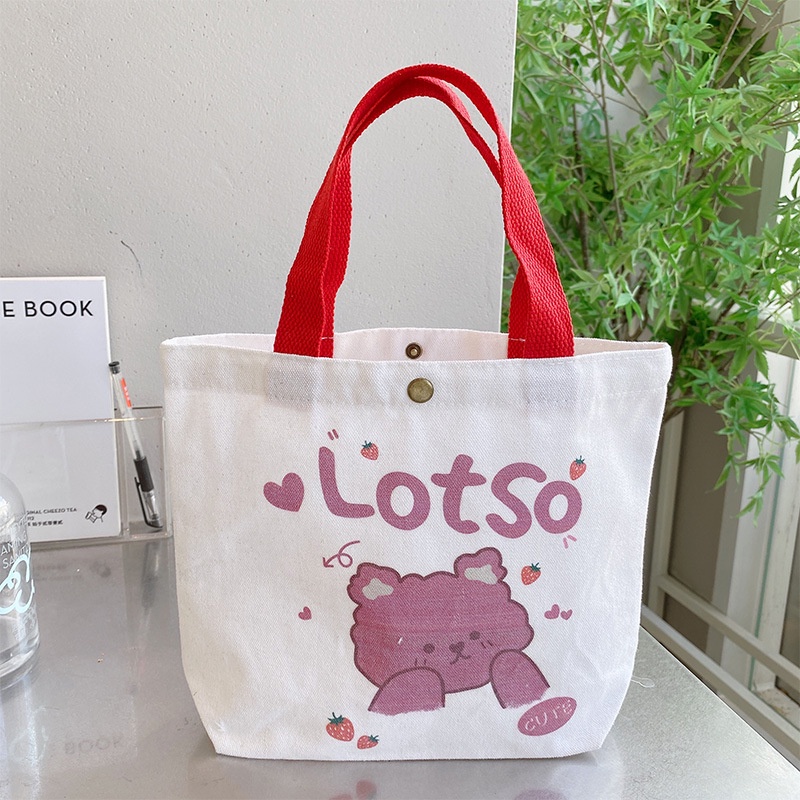 Túi Xách Canvas Họa Tiết Hoạt Hình Phong Cách Trung Hoa