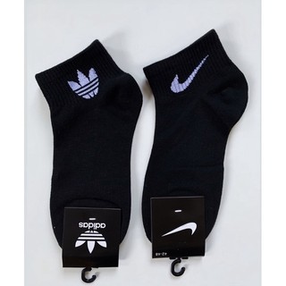 Tất nike cổ ngắn đen/trắng unisex