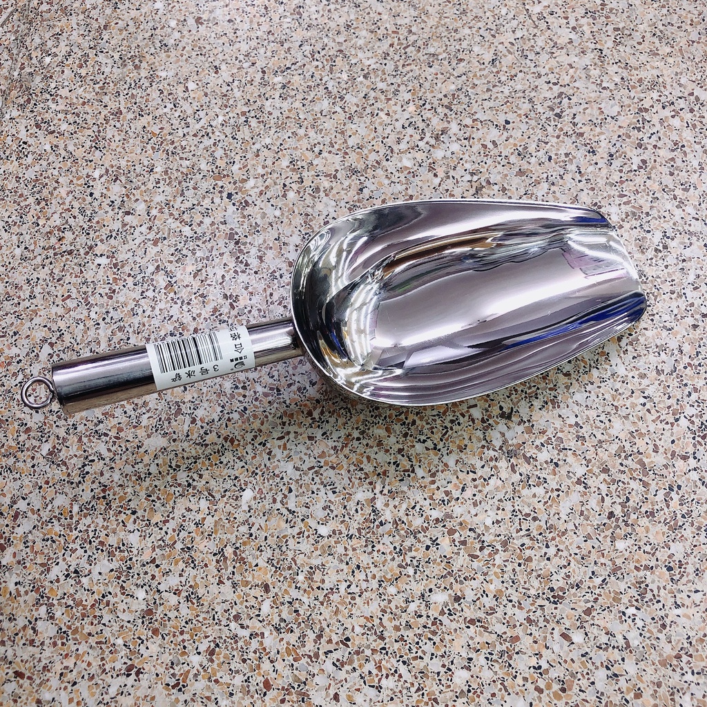 Xẻng xúc đá - muỗng xúc đá, xúc gạo, xúc đồ khô... bằng inox nhiều size