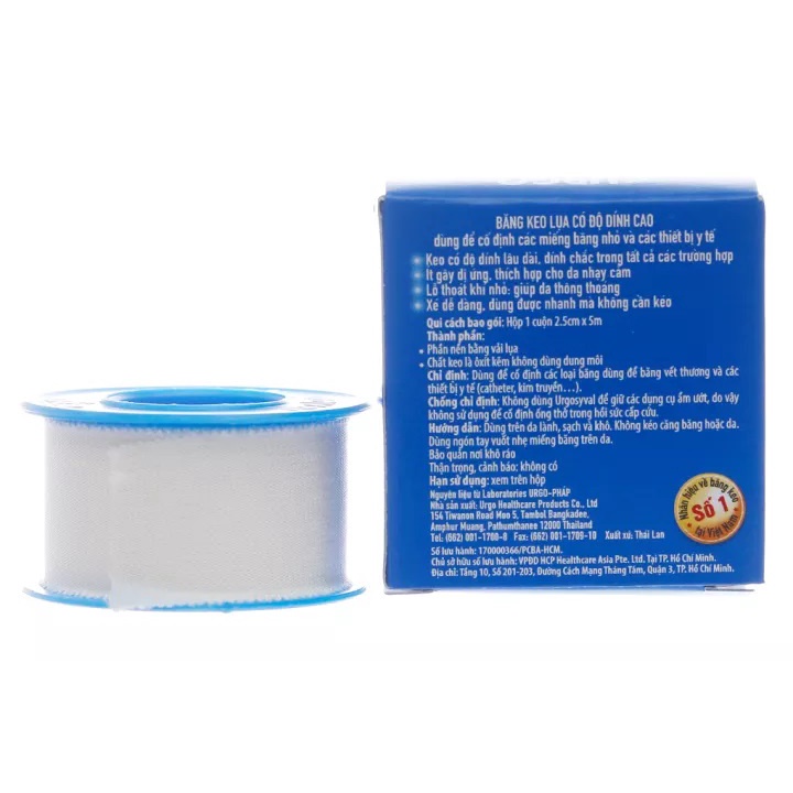 ✅ Băng Keo Lụa Độ Dính Cao Urgosyval | Urgo Syval -VT0358