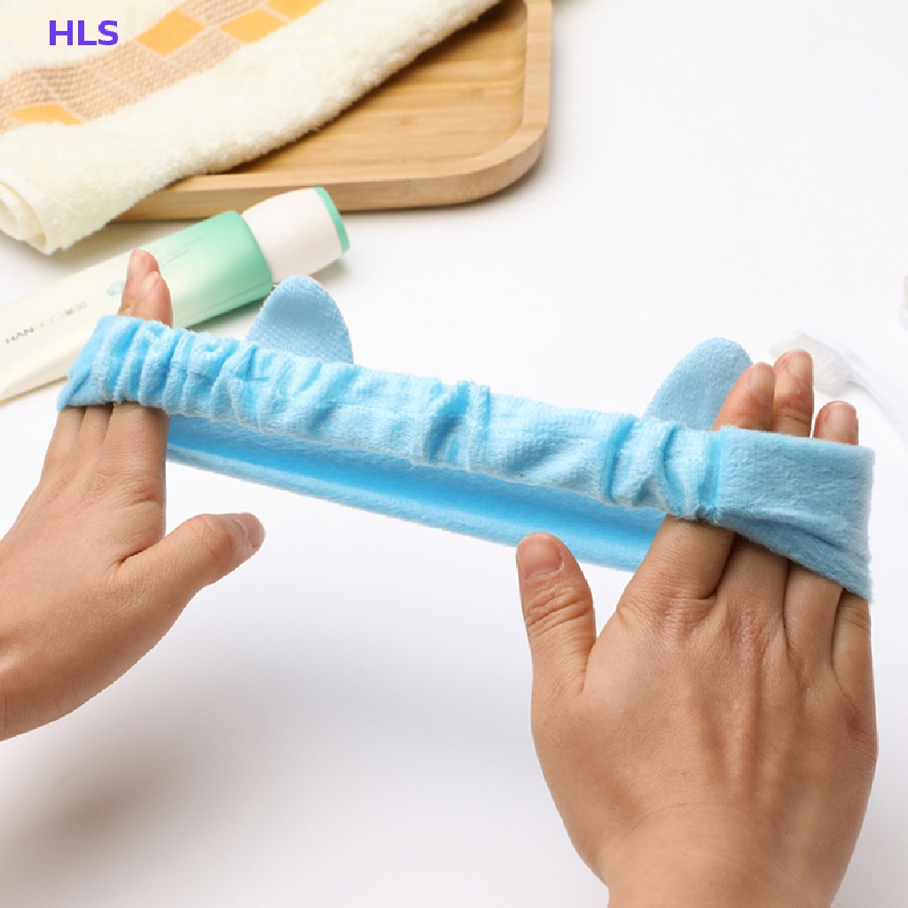 Băng Đô Mềm Mại Co Giãn Trang Điểm / Trang Điểm / Rửa Mặt Hình Nơ In Chữ Đáng Yêu Cho Bé Gái