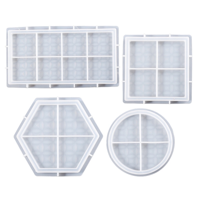 Khuôn Silicone Làm Đế Lót Ly Hình Vuông DIY