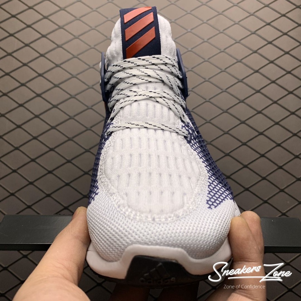 Giày thể thao sneaker nam nữ Alphabounce instinct M 2020 Trắng xanh gót đỏ siêu đẹp