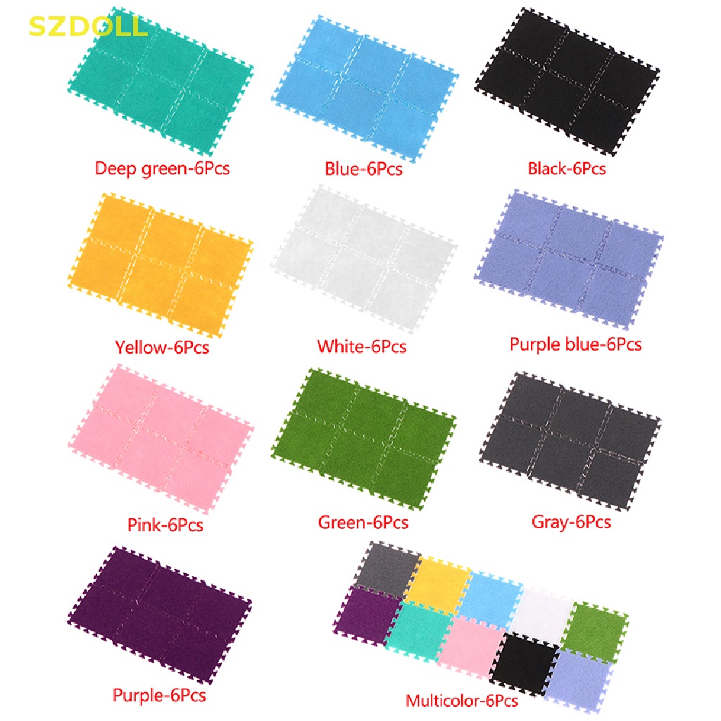 6 Thảm Lót Sàn Nhiều Màu Trang Trí Nội Thất Nhà Búp Bê 1: 12