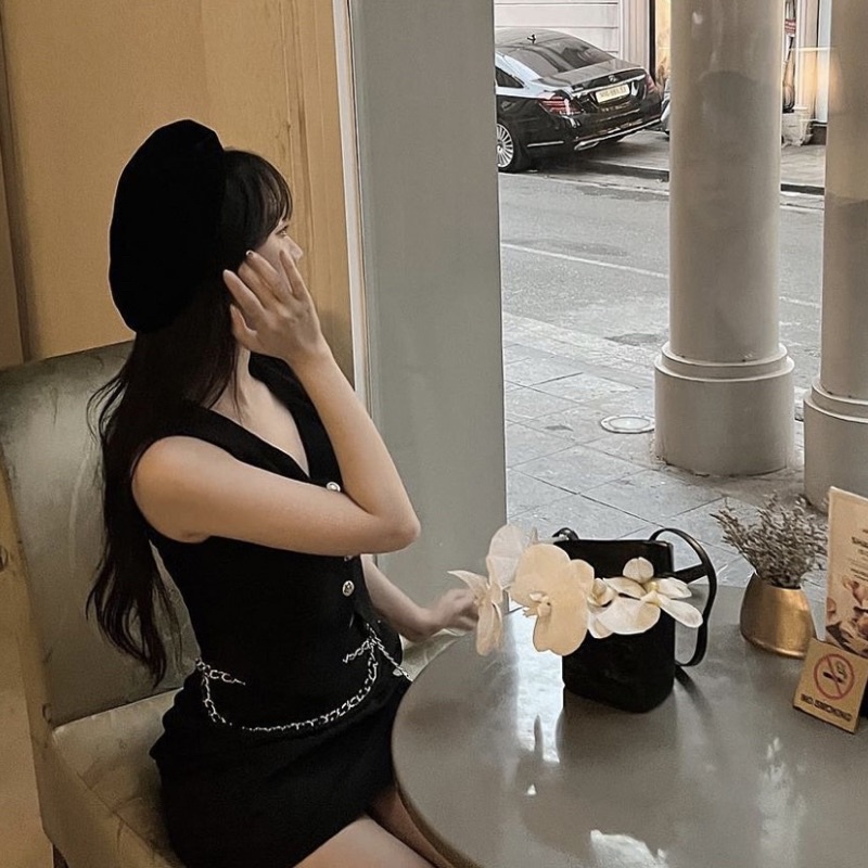 Mũ Beret màu đen nhung Phong Cách Hàn quốc, thời trang thu đông cho nữ 🌸