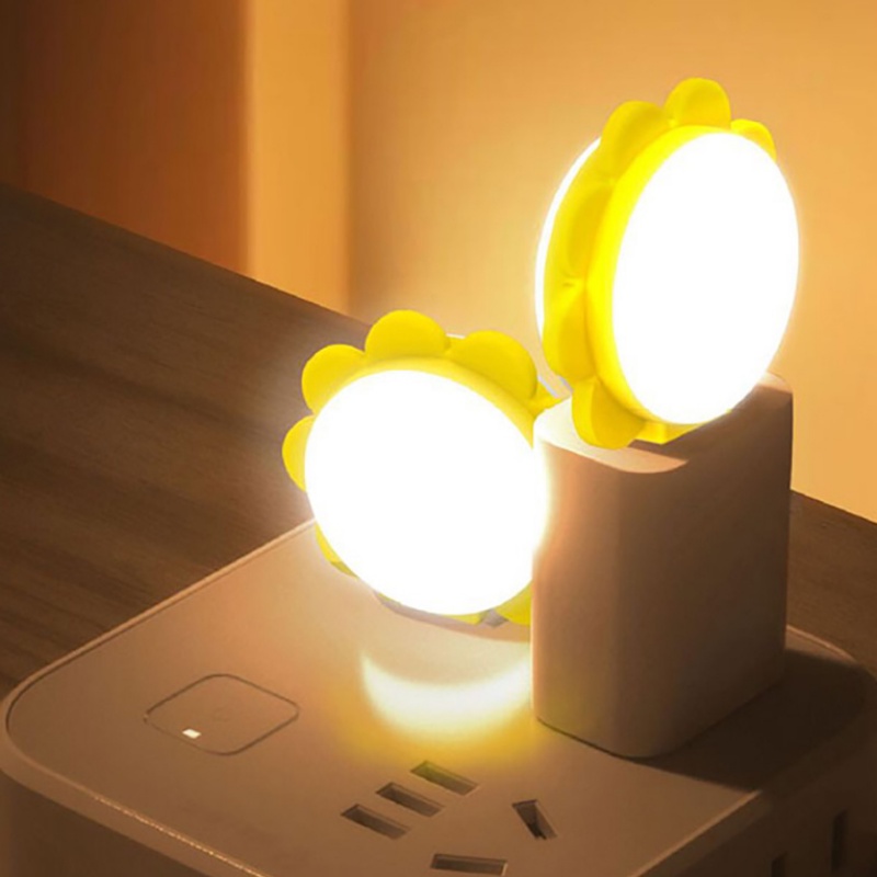 Đèn LED Đọc Sách Bảo Vệ Mắt Tiết Kiệm Năng Lượng Hình Hoa Hướng Dương Cổng USB