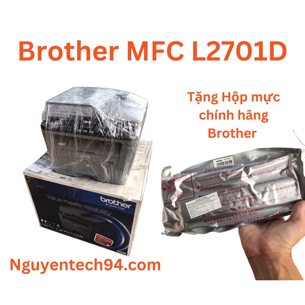 Máy in đa năng Brother - In 2 mặt - Photocopy - Scan - Brother 2701D/2701DW - Brother 2361DN - mực B