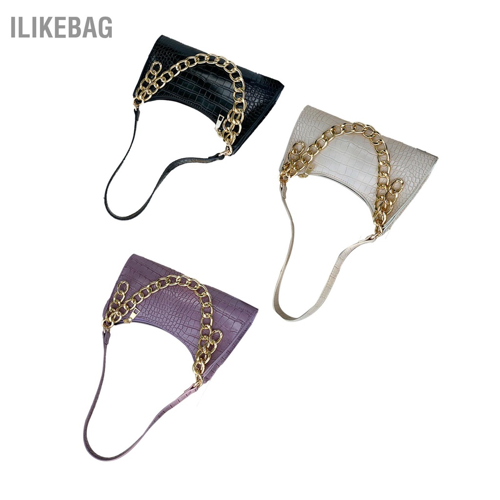 Có thể bán buôn Túi Đeo Vai PU Họa Tiết Cá Sấu Kiểu Dáng Thanh Lịch Dễ Phối Xách 2 Quai Ilikebag Hàng giao ngay