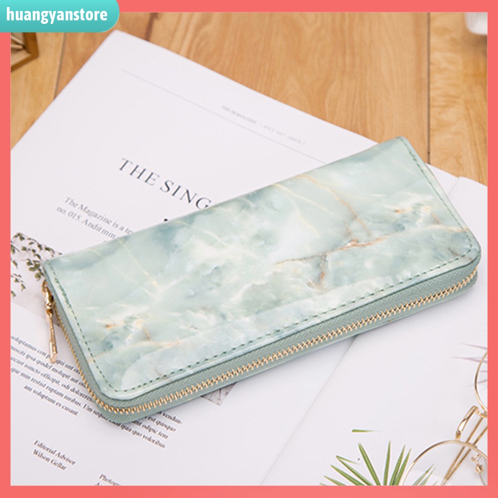 HY/ Ví Nữ Dáng Dài Họa Tiết Đá Cẩm Thạch Thời Trang