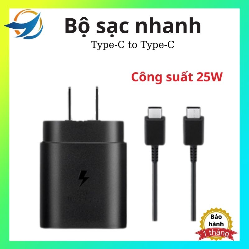 Bộ sạc nhanh 25W Cát Thái cáp Type-C to Type-C thông dụng thích hợp với Samsung S22 S20 S21FE S8 S9 TA800