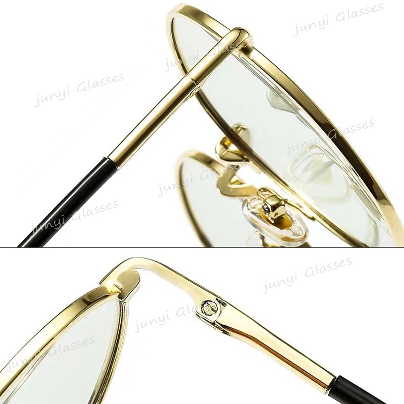 Kính Chống Nắng Ngoài Trời 2 Trong 1 Gọng Kim Loại Tròn Chống Bức Xạ Ánh Sáng Xanh Bảo Vệ Mắt Cho Nam Và Nữ