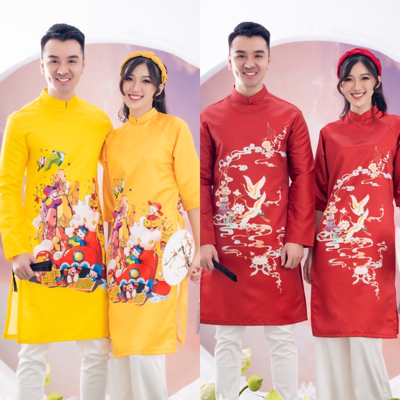 ÁO DÀI CẶP ĐÔI NAM NỮ ĐẸP 2023