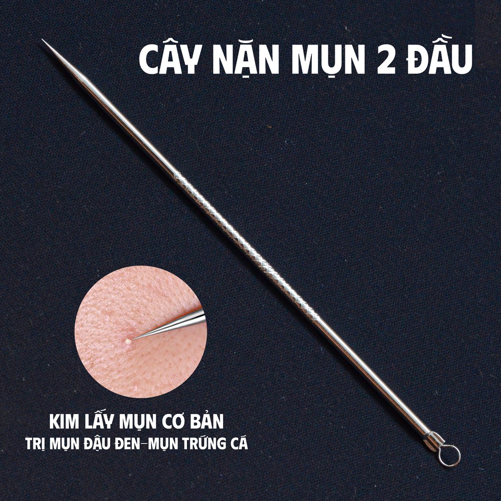 Set 4 dụng cụ nặn mụn đầu đen chất lượng cao tiện dụng làm đẹp - Full box