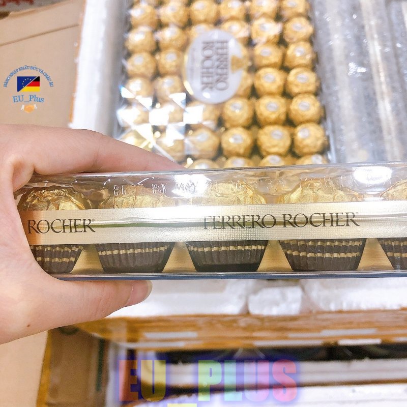 Rocher 48 viên hộp mica vuông / Hộp 16 viên- nội địa Đức