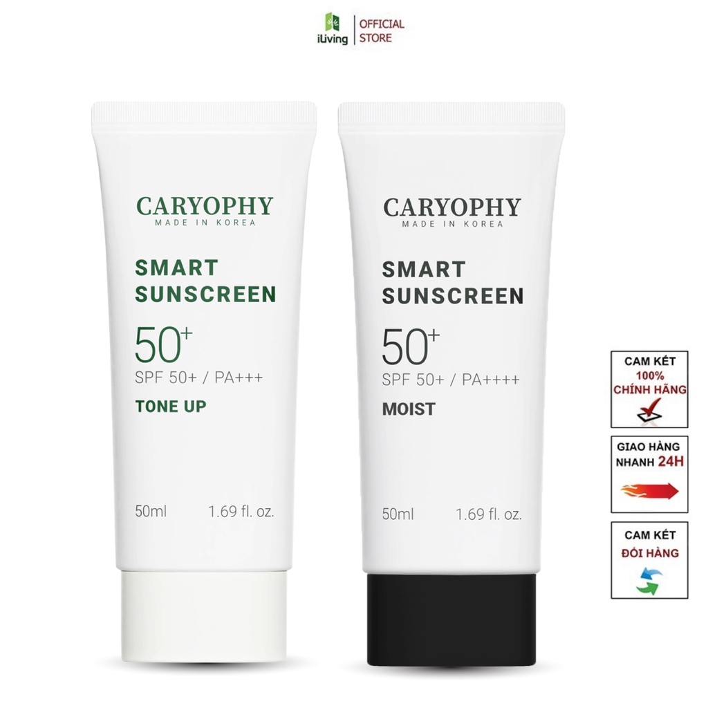 Kem chống nắng ngừa mụn Caryophy Smart Sunscreen 50ml ILIVING-CARKCN