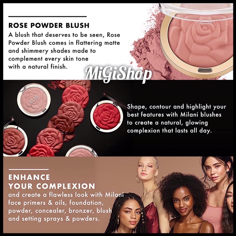 Phấn Má Hồng Milani Rose Powder Blush 17g