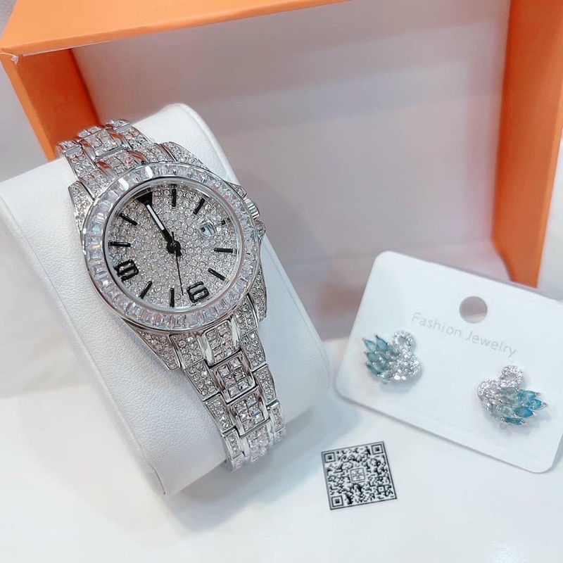 Đồng hồ nữ Davena D60313 chính hãng size 33mm tặng kèm bông tai