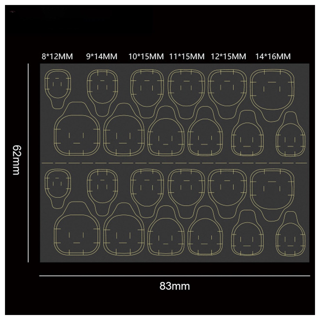 Miếng Dán Trang Trí Móng Tay Hai Mặt Siêu Dính Chống Thấm Nước