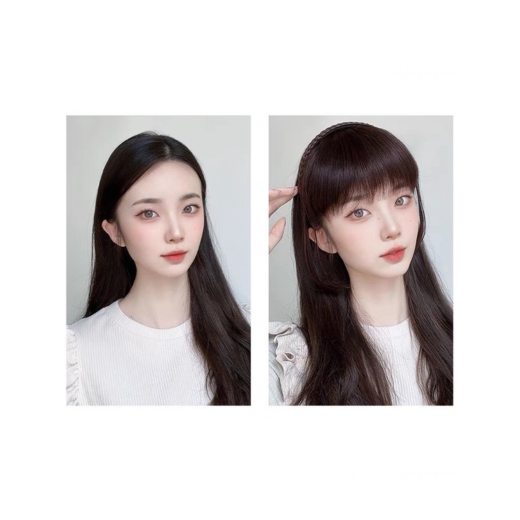 Tóc giả bờm tết mái che hói siêu xinh Hàn Quốc