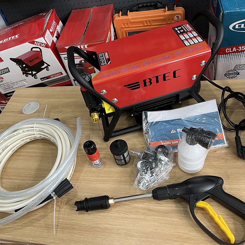 Máy Rửa Xe Gia Đình 3500W, Rửa xe cao áp, BTEC BT3500T