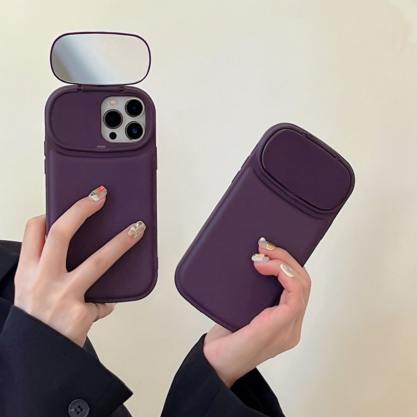 Ốp Điện Thoại Tráng Gương Màu Tím Thời Trang Cho Iphone 14 pro max 14 plus 13 pro max 12 pro max 11 pro max